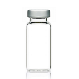 Clear glass vial for mixing HCG