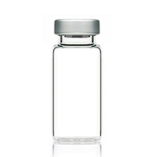 Clear glass vial for mixing HCG